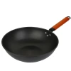 【 Wok 】 Uncoated, smokeless and non-stick wok, kitchenware wholesale, wooden handle cast iron wok, universal wok details Picture